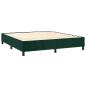 Preview: Boxspringbett mit Matratze Dunkelgrün 200x200 cm Samt