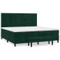 Preview: Boxspringbett mit Matratze Dunkelgrün 200x200 cm Samt
