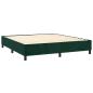 Preview: Boxspringbett mit Matratze Dunkelgrün 200x200 cm Samt