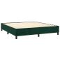 Preview: Boxspringbett mit Matratze Dunkelgrün 200x200 cm Samt