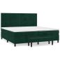Preview: Boxspringbett mit Matratze Dunkelgrün 200x200 cm Samt
