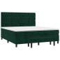 Preview: Boxspringbett mit Matratze Dunkelgrün 180x200 cm Samt