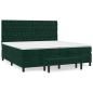 Preview: Boxspringbett mit Matratze Dunkelgrün 200x200 cm Samt