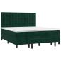 Preview: Boxspringbett mit Matratze Dunkelgrün 180x200 cm Samt