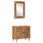 Preview: ARDEBO.de - Badezimmermöbel-Set Wandmontiert 2 pcs Natur Massivholz Mango