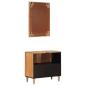 Preview: Badezimmermöbel-Set Wandmontiert 2 pcs Natur Massivholz Mango