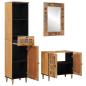 Preview: Badezimmermöbel-Set mit Schubladen 3 pcs Natur Massivholz Mango