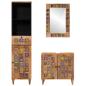 Preview: Badezimmermöbel-Set mit Schubladen 3 pcs Natur Massivholz Mango