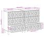 Preview: Sideboard 2 pcs Weiß 60 x 33,5 x 75 cm Massivholz Mango