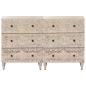 Preview: Sideboard 2 pcs Weiß 60 x 33,5 x 75 cm Massivholz Mango