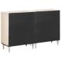Preview: Sideboard 2 pcs Weiß 60 x 33,5 x 75 cm Massivholz Mango