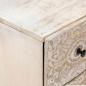 Preview: Sideboard 2 pcs Weiß 60 x 33,5 x 75 cm Massivholz Mango