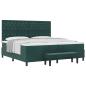Preview: Boxspringbett mit Matratze Dunkelgrün 200 x 200 cm Samt