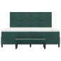 Preview: Boxspringbett mit Matratze Dunkelgrün 200 x 200 cm Samt
