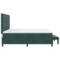 Preview: Boxspringbett mit Matratze Dunkelgrün 200 x 200 cm Samt