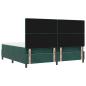 Preview: Boxspringbett mit Matratze Dunkelgrün 200 x 200 cm Samt