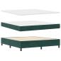 Preview: Boxspringbett mit Kopfteil Dunkelgrün 200 x 180 cm Samt