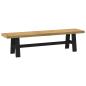 Preview: Esstischbank NOAIN 160 x 41 x 45 cm Massives Kiefernholz Natur