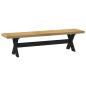 Preview: Esstischbank NOAIN 160 x 41 x 45 cm Massives Kiefernholz Natur