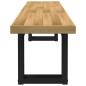 Preview: Esstischbank NOAIN 160 x 41 x 45 cm Massives Kiefernholz Natur