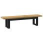 Preview: Esstischbank NOAIN 160 x 41 x 45 cm Massives Kiefernholz Natur