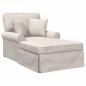 Preview: Chaise Lounge mit Rock mit Kissen Creme 157 x 91 x 91 cm ARES