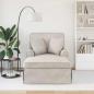 Preview: Chaise Lounge mit Rock mit Kissen Creme 157 x 91 x 91 cm ARES
