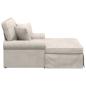 Preview: Chaise Lounge mit Rock mit Kissen Creme 157 x 91 x 91 cm ARES