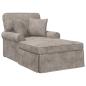 Preview: Chaise Lounge mit Rock mit Kissen Sand 157 x 91 x 91 cm ARES
