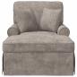 Preview: Chaise Lounge mit Rock mit Kissen Sand 157 x 91 x 91 cm ARES