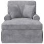 Preview: Chaise Lounge mit Rock Hellgrau 157 x 91 x 91 cm ARES