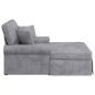 Preview: Chaise Lounge mit Rock Hellgrau 157 x 91 x 91 cm ARES