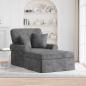 Preview: ARDEBO.de - Chaise Lounge mit Rock Dunkelgrau 157 x 91 x 91 cm ARES