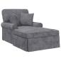 Preview: Chaise Lounge mit Rock Dunkelgrau 157 x 91 x 91 cm ARES