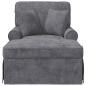 Preview: Chaise Lounge mit Rock Dunkelgrau 157 x 91 x 91 cm ARES