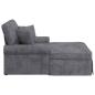 Preview: Chaise Lounge mit Rock Dunkelgrau 157 x 91 x 91 cm ARES