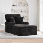 Preview: ARDEBO.de - Chaise Lounge mit Rock mit Kissen Schwarz 157 x 91 x 91 cm ARES