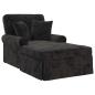 Preview: Chaise Lounge mit Rock mit Kissen Schwarz 157 x 91 x 91 cm ARES