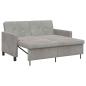 Preview: Schlafsofa Hellgrau 154 x 94,5 x 80,5 cm Stoff