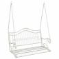 Preview: Schaukelbank Stahl 115 x 61 x 63 cm Antik Weiß