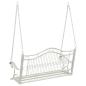 Preview: Schaukelbank Stahl 115 x 61 x 63 cm Antik Weiß