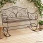 Preview: ARDEBO.de - Gartenbank Antikbraun Stahl