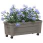 Preview: Calypso Blumentopf mit Rädern PP Grau