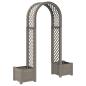 Preview: ARDEBO.de - Rosenbogen mit Pflanzer Grau 168,5 x 43 x 207 cm PP
