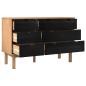 Preview: Schubladenschrank mit Speicher OTTA Schwarz 111 x 43 x 73,5 cm
