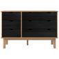 Preview: Schubladenschrank mit Speicher OTTA Schwarz 111 x 43 x 73,5 cm