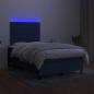Preview: Boxspringbett mit Matratze & LED Blau 120x200 cm Stoff