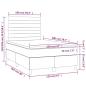 Preview: Boxspringbett mit Matratze Blau 120x200 cm Stoff
