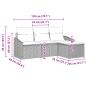 Preview: Sofa Set mit Kissen 4 pcs Schwarz Poly-Rattan