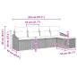 Preview: Sofa Set mit Kissen 5 pcs Schwarz Poly-Rattan